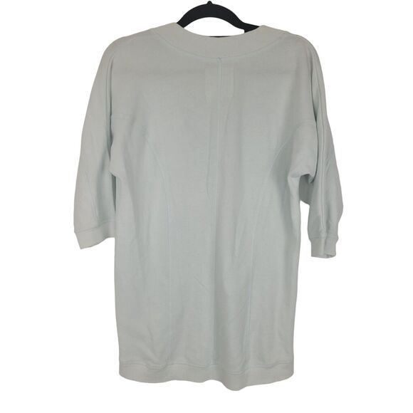 Victoria Secret Tunic Sweater SP Womens Light Blue 1/2 Sleeve Collarless Top - Picture 7 of 8
